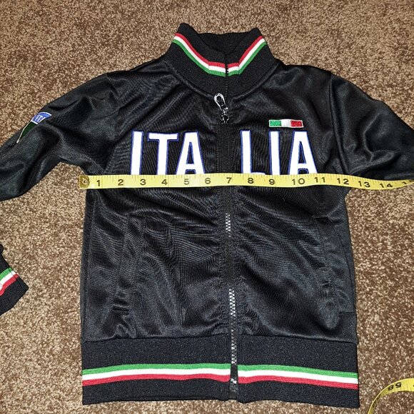 Italia,Italy Full-Zip Youth Embroidered Big Logo Soccer Warmup Track Jacket - Picture 6 of 7
